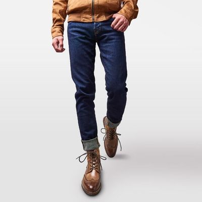 Spitze Zehen Männer Braunes Leder Chelsea Stiefel, Leder Schnürsenkel Stiefel für die Party