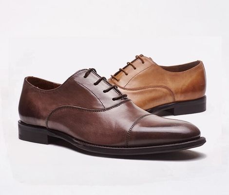 Geschäfts- / Hochzeitskleid für Männer Schuhe Bullock Echtleder Spitze Brogues