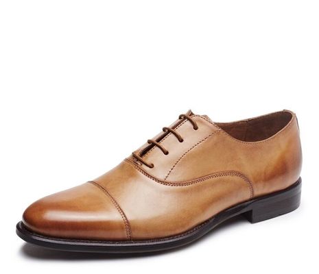Geschäfts- / Hochzeitskleid für Männer Schuhe Bullock Echtleder Spitze Brogues