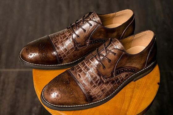 Full Grain Leder Männer Schuh, Spitzenfuß Handgefertigt Oxford Männer Schuhe