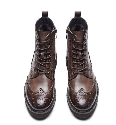 Warme Marten-Stiefel für Männer Suede-Wüsten-Stiefel mit niedriger Abstimmung Nubuck-Leder-Knöchel-Stiefel mit Nähfaden