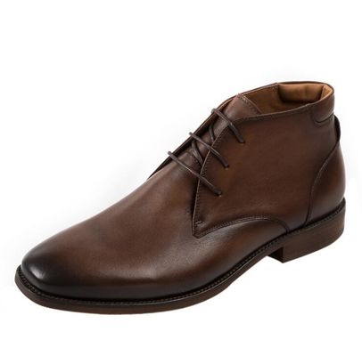 Chukka Suede Leder Männer Leder Casual Schuhe Braun Männer Schnürsenkel Up Dress Stiefel