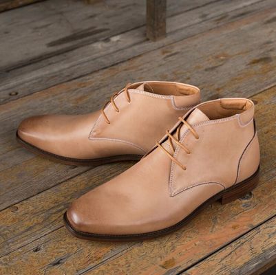 Chukka Suede Leder Männer Leder Casual Schuhe Braun Männer Schnürsenkel Up Dress Stiefel