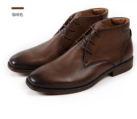 Chukka Suede Leder Männer Leder Casual Schuhe Braun Männer Schnürsenkel Up Dress Stiefel