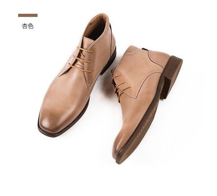 Chukka Suede Leder Männer Leder Casual Schuhe Braun Männer Schnürsenkel Up Dress Stiefel