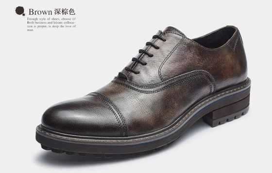 Gewebte Formelle Herren Lederkleid Schuhe Elegante Goodyear Welted Schuhe mit zwei Zehen