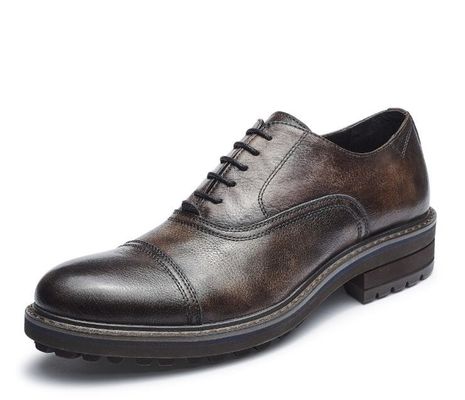 Gewebte Formelle Herren Lederkleid Schuhe Elegante Goodyear Welted Schuhe mit zwei Zehen