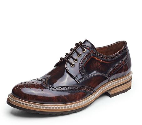 Mode italienischer Designer Männer Formalkleid Schuhe Echtleder Flach Luxus Hochzeitsschuhe