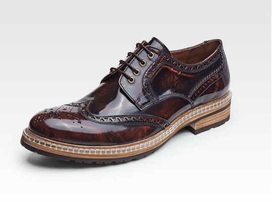 Mode italienischer Designer Männer Formalkleid Schuhe Echtleder Flach Luxus Hochzeitsschuhe