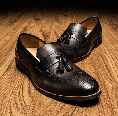 Frühling / Herbst Braun Männer Gewebtes Leder Slip On Schuhe für die Party