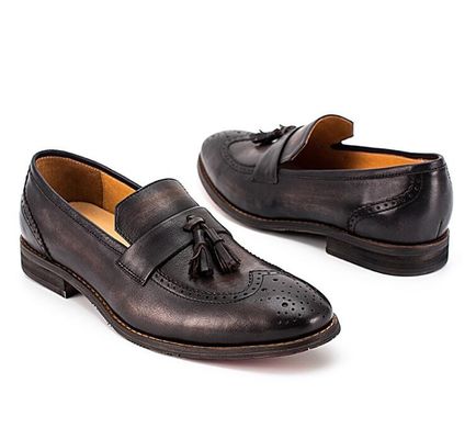 Frühling / Herbst Braun Männer Gewebtes Leder Slip On Schuhe für die Party