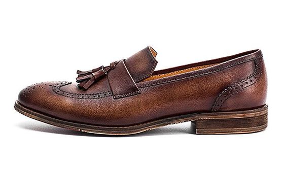 Frühling / Herbst Braun Männer Gewebtes Leder Slip On Schuhe für die Party
