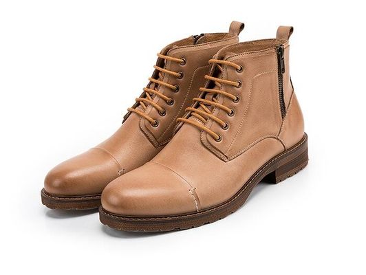 Runde Zehen Aufzug Männer Schuhe Atmung Echtleder Casual Schuhe für den Winter