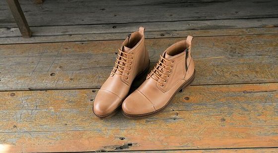 Runde Zehen Aufzug Männer Schuhe Atmung Echtleder Casual Schuhe für den Winter