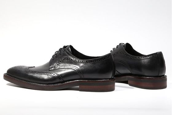 Derby-Stil Männer Braun Spitzen Schuhe Flach Männer Gewebtes Leder Slip On Schuhe