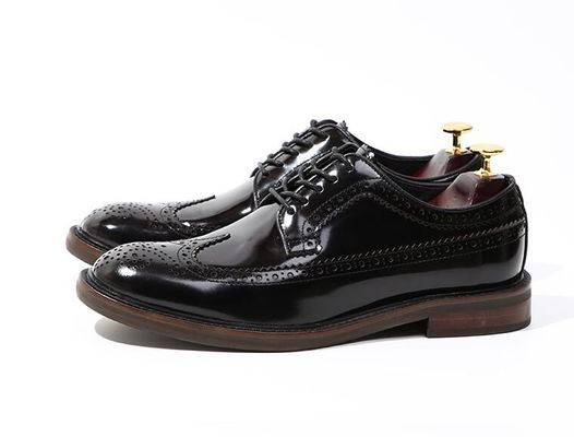 Marke italienische Herren Leder Schuhe Flachschuhe Schwarze Slip On Dress Schuhe