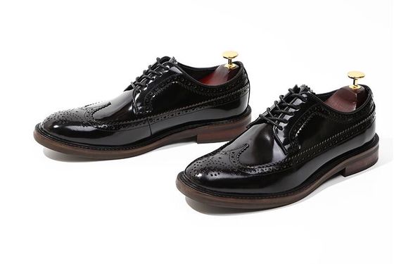 Marke italienische Herren Leder Schuhe Flachschuhe Schwarze Slip On Dress Schuhe