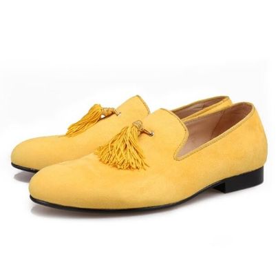 High-End-Männer-Velvet-Loafers mit Tassels