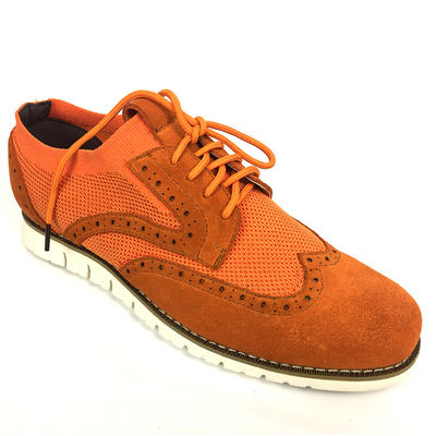 Flyknit Suede Leather Casual Schuhe für Männer, Freizeit Strickwolle Schuhe