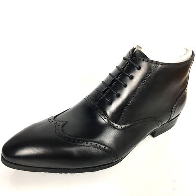 Reißverschlüsse Echtleder Winterschneemänner Stiefel Anti-Schleif-Gummisohle Einzigartiges Design