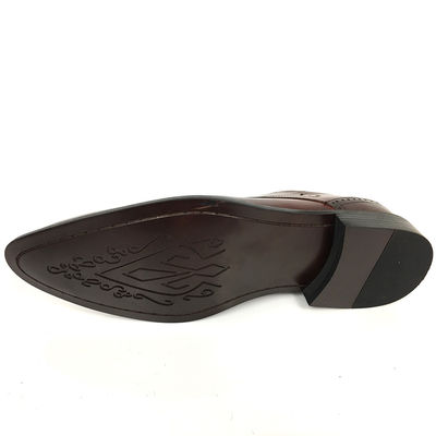 Männer neue Art Braun High Class Männer Leder Kleid Schuhe Pigkin Gummi