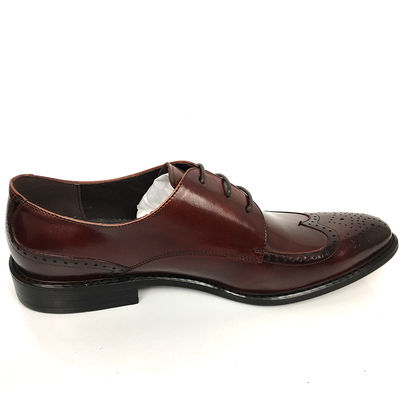 Männer neue Art Braun High Class Männer Leder Kleid Schuhe Pigkin Gummi