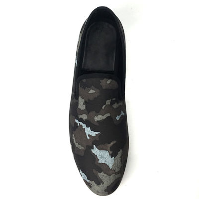 Broderierte Schuhe für Männer Schwarz Suede Loafers Schuhe aus Luxus-Schaffell