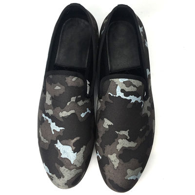 Broderierte Schuhe für Männer Schwarz Suede Loafers Schuhe aus Luxus-Schaffell