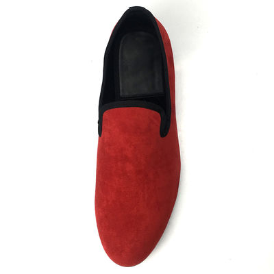 Royal Style Männer Samt-Schuhe Broderierte Männer Samt-Burgundy-Loafers