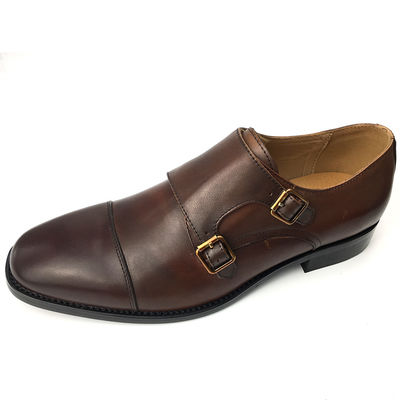 Schuhen aus Kuhleder, Sommerschuhe für Männer, Oxford-Schuhe mit doppelter Schnalle