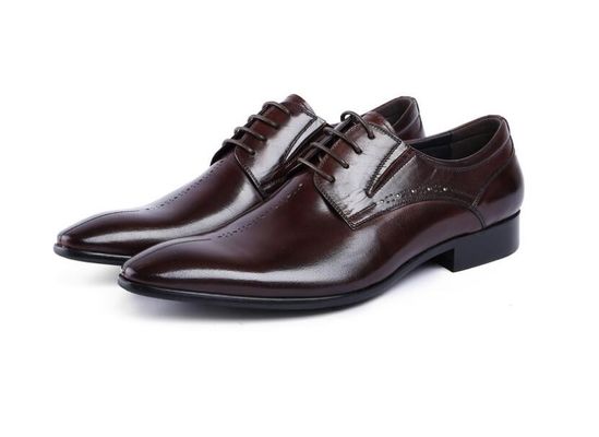 Marke Wingtip Oxford Luxus Herren Leder Kleid Schuhe, geschnitzte echte Leder Schuhe