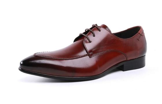 Prägte Design Patent Leder schwarze Schuhs, Schuhschnürchen