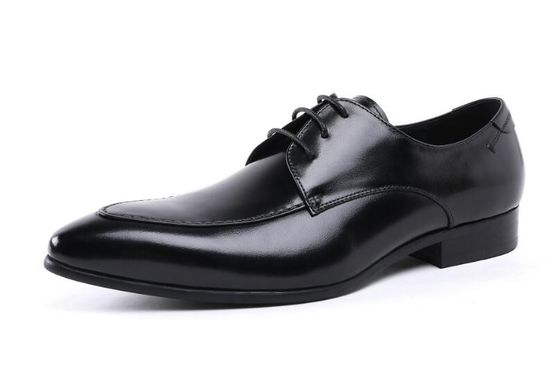 Prägte Design Patent Leder schwarze Schuhs, Schuhschnürchen