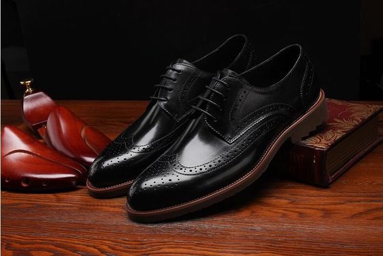 Classic Style Derby Schwarz Aufkleidung Schuhe, Retro Männer Kleidung Oxford Schuhe