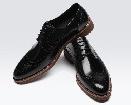 Classic Style Derby Schwarz Aufkleidung Schuhe, Retro Männer Kleidung Oxford Schuhe