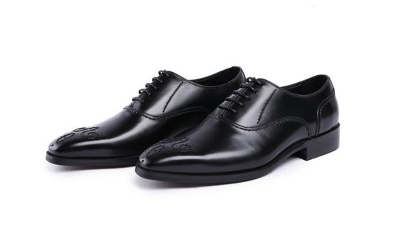 Echtes Derby-Stick, Leder-Dress-Schuhe, komplett handgefertigt, Goodyear-Schuhe.