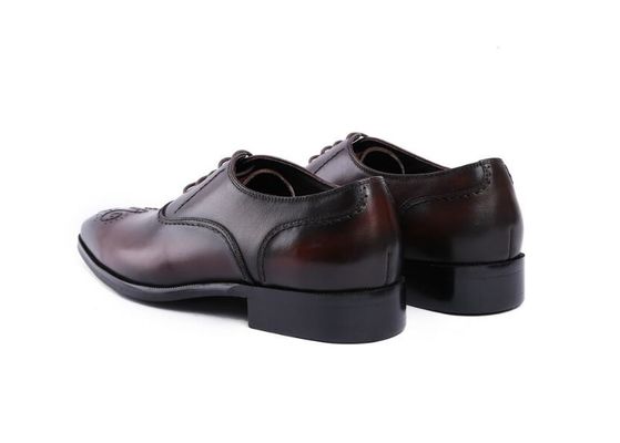 Echtes Derby-Stick, Leder-Dress-Schuhe, komplett handgefertigt, Goodyear-Schuhe.