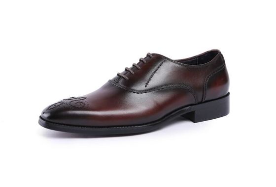 Echtes Derby-Stick, Leder-Dress-Schuhe, komplett handgefertigt, Goodyear-Schuhe.