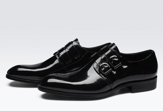 Retro Brogue für Männer, Schuhen, Büros, schwarze Oxford-Schuhe.