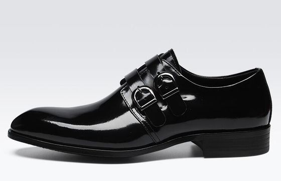 Retro Brogue für Männer, Schuhen, Büros, schwarze Oxford-Schuhe.