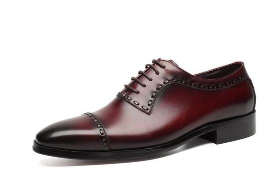 Leder Frühling / Herbst Männer Hochzeitskleid Schuhe Männer Mode Goodyear Sohlen Oxford