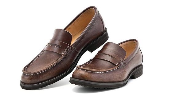 Atemberaubende Männer Braune Penny Loafers, echte Leder Loaferschuhe