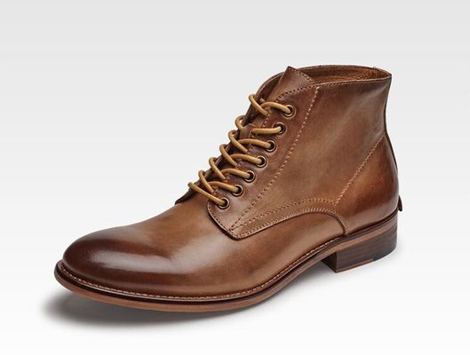 Klassische Männer Wasserdichte Winterkleid Stiefel Echtleder OEM / ODM Service