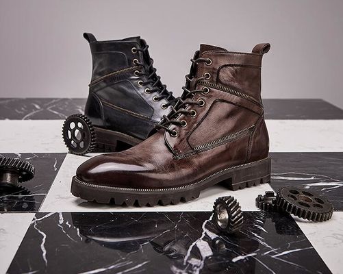 Atmungsaktive echte Militärschuhe aus Leder Männer wasserdichte Militärschuhe