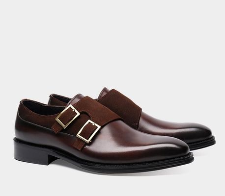 Atmungsaktive Herren-Schuhe mit Tragebeständigkeit Handgefertigte Doppel-Mönchs-Schuhe