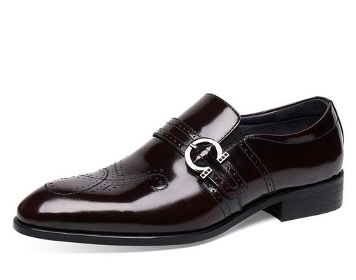 Bequeme handgefertigte Männerkleider Schuhe schwarze italienische Mönchsriemen Männerschuhe