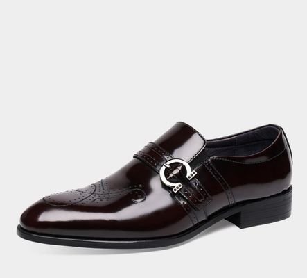 Bequeme handgefertigte Männerkleider Schuhe schwarze italienische Mönchsriemen Männerschuhe