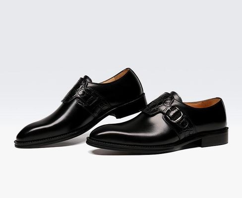 Luxus-Männer-Mönchs-Schuhe mit Riemen / Echte Lederschuhe italienischer Stil Loafer für Männer