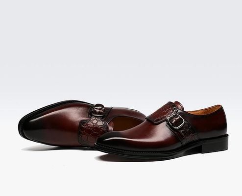 Luxus-Männer-Mönchs-Schuhe mit Riemen / Echte Lederschuhe italienischer Stil Loafer für Männer