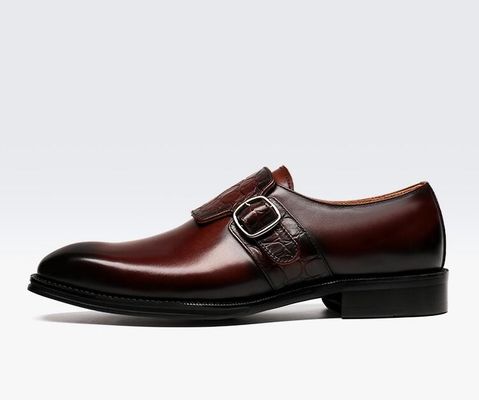 Luxus-Männer-Mönchs-Schuhe mit Riemen / Echte Lederschuhe italienischer Stil Loafer für Männer